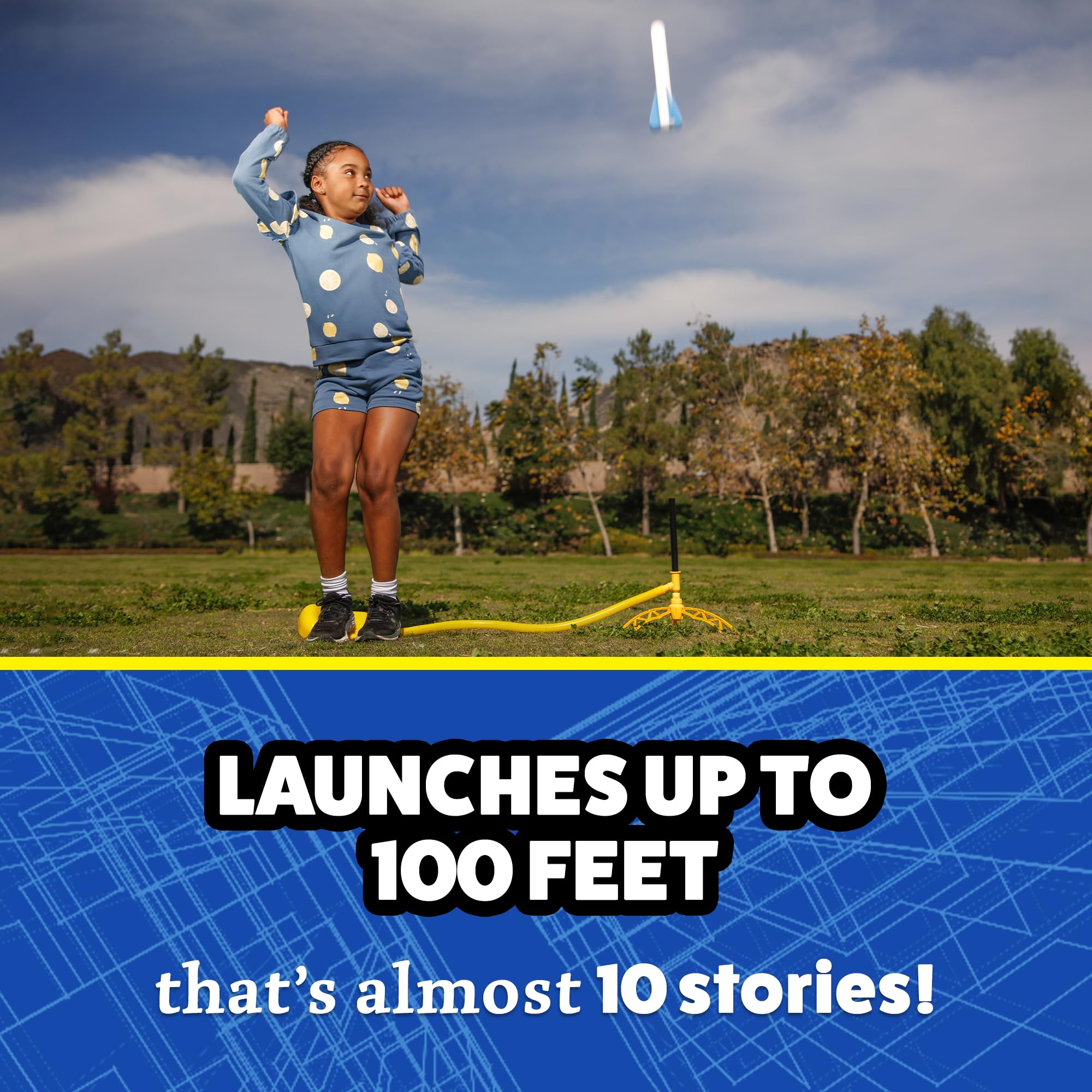Stomp Rocket Jr Glow Rocket Refills – 6 Glow-in-the-Dark Foam Rockets for Kids Ages 3+