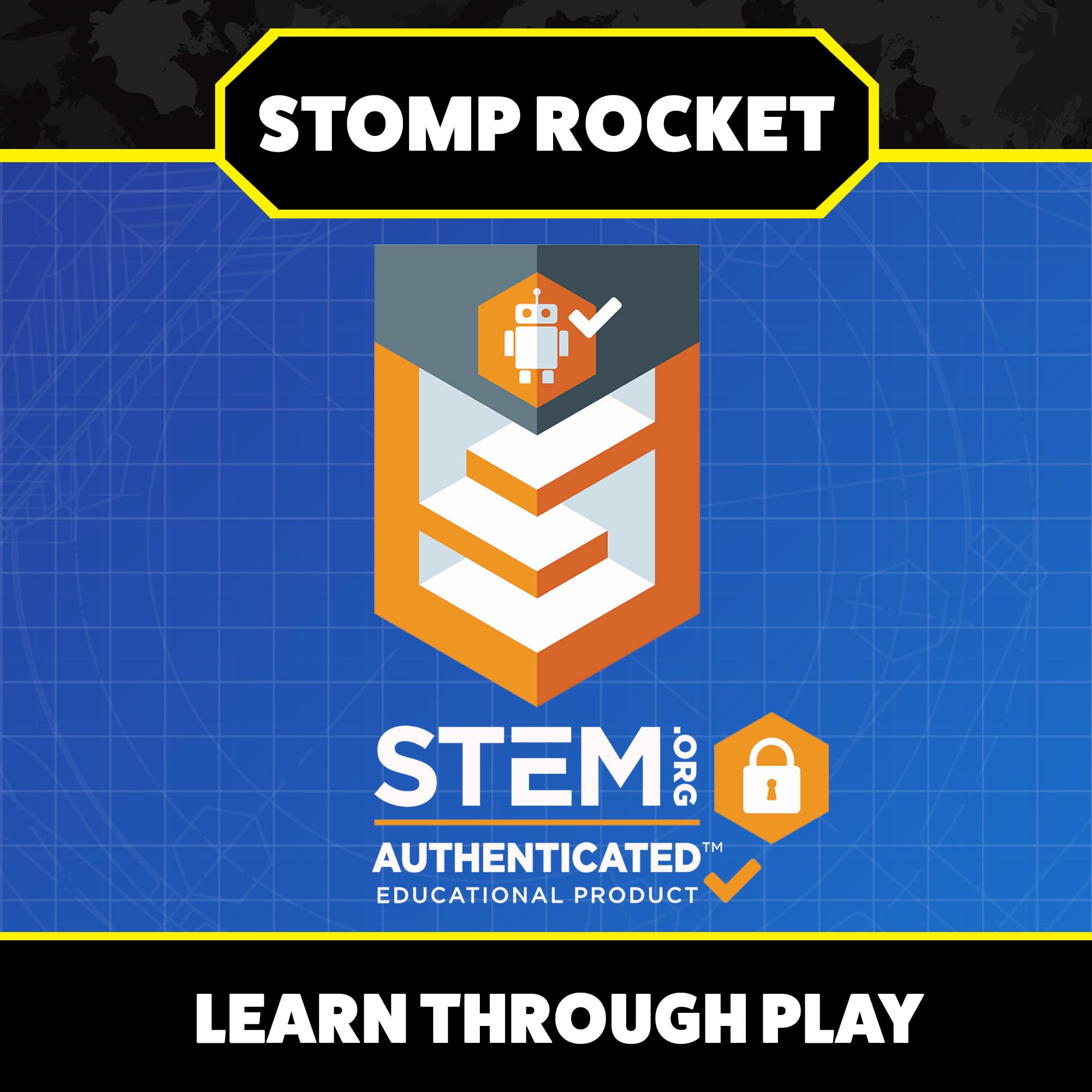 Stomp Rocket Jr Glow Rocket Refills – 6 Glow-in-the-Dark Foam Rockets for Kids Ages 3+