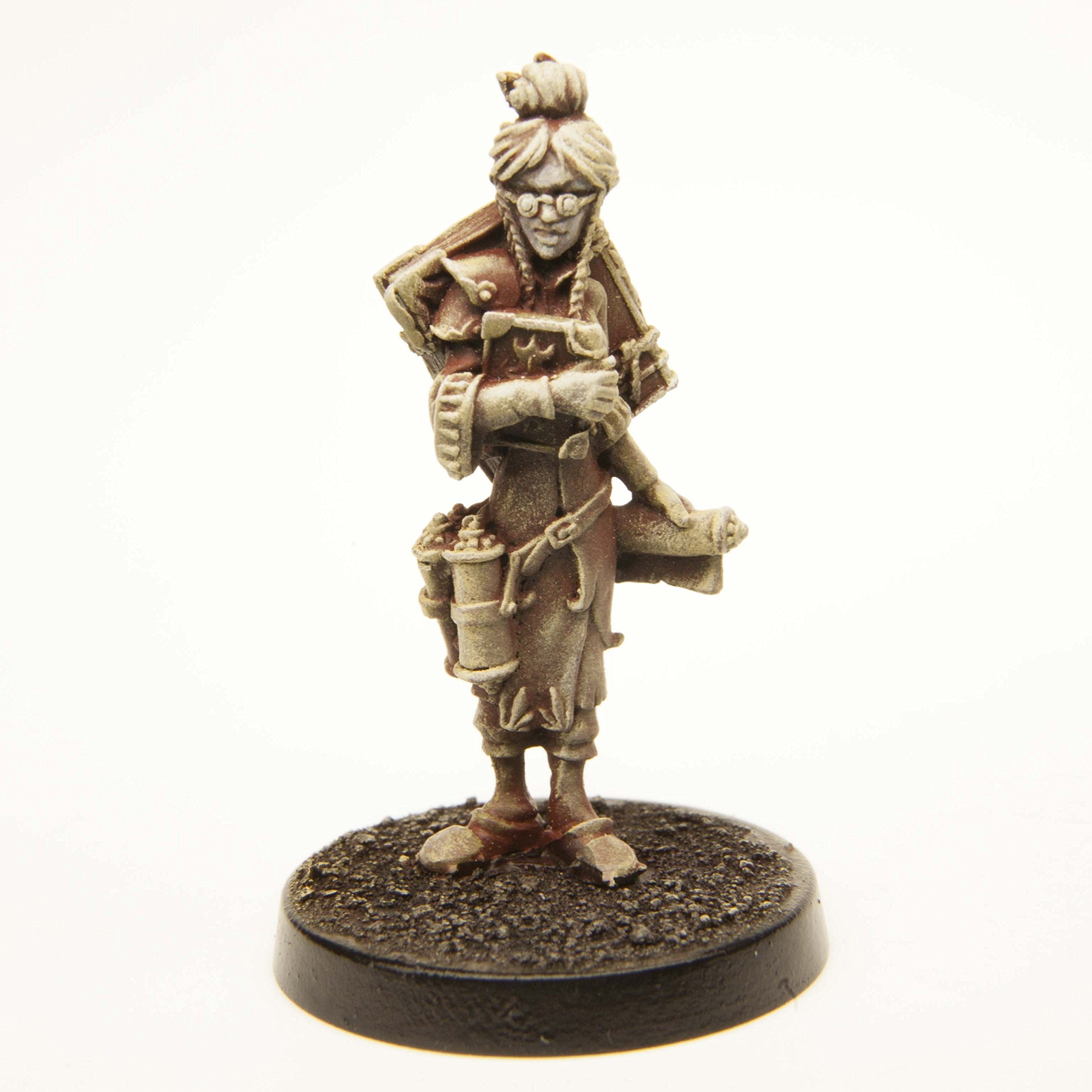 Stonehaven Elf Librarian Miniature – 36mm Pewter Figure for Tabletop RPGs