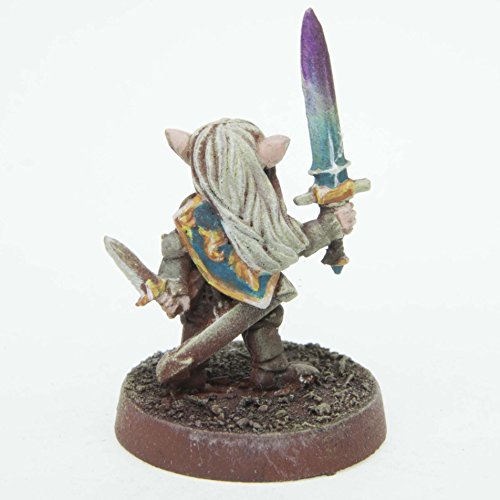 Stonehaven Female Gnome Paladin Miniature – 28mm Lead-Free Pewter, Unpainted RPG Figure