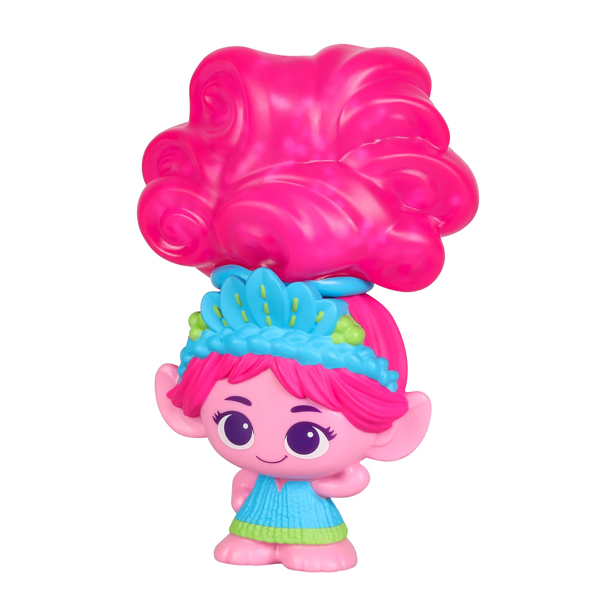 Stretchy Hair Poppy – DreamWorks Trolls Band Together Doll with Squishy, Glitter-Filled Hair