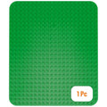 Strictly Briks Big Building Baseplate - Green 15x10.5 Inch Compatible with Duplo Blocks