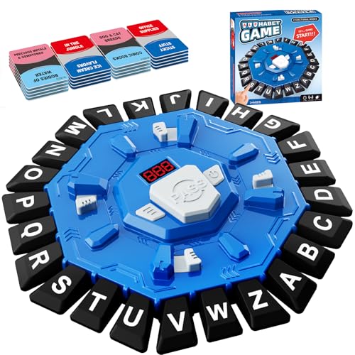 StyleBoon Word Game with LED Display - Fast-Paced Alphabet Family Board Game for Ages 3+ (Blue)