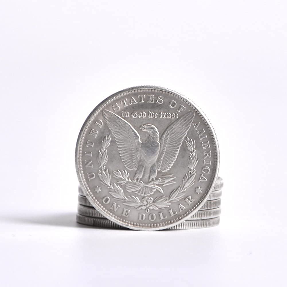 SUMAG Metal Magic Coins – 10 Steel Replica Morgan Dollars (3.8 cm) for Coin Magic Tricks