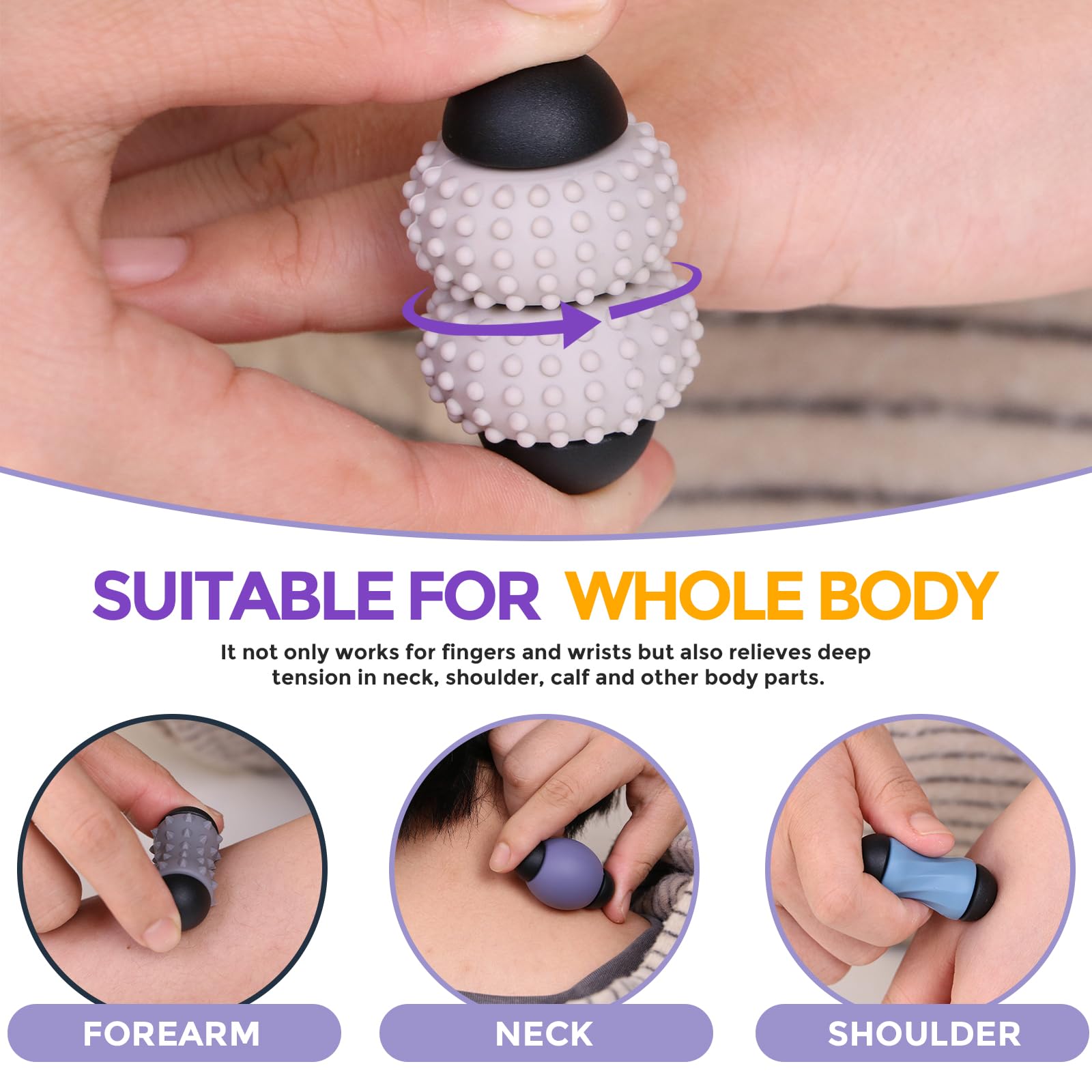 SUMBOHK 4-in-1 Silicone Fidget Toy Set – Quiet, Portable, Customizable Sensory Stress Relief for Adults & Teens