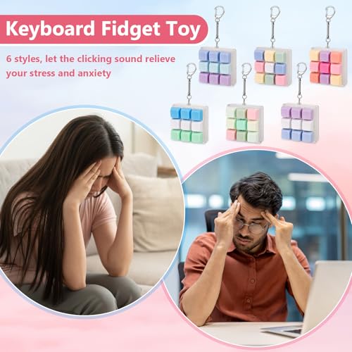 Sumgsn Keyboard Fidget Toy: 9-Key Loud Clicker for Stress Relief (2-Pack)