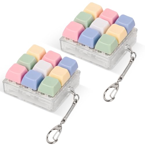 Sumgsn Keyboard Fidget Toy: 9-Key Loud Clicker for Stress Relief (2-Pack)