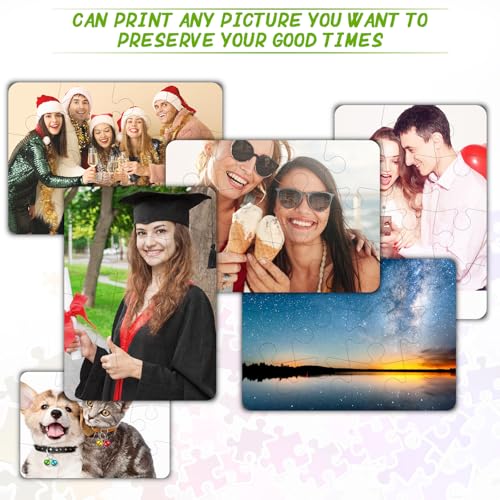 Sumind 10-Pack Blank Sublimation Puzzles – White A5 Rectangle for DIY Heat Transfer Printing