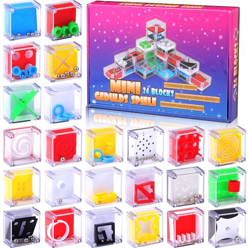 Sumind 24-Pack Mini Maze Cube Puzzle – Brain Teaser Party Favors for Mind Challenges