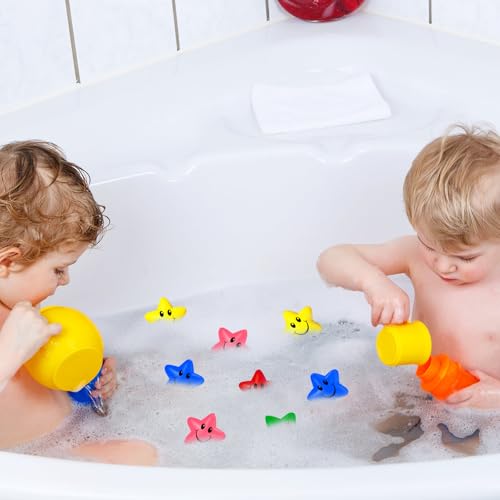 Sumind 30-Pack Smile Face Star Stress Balls - 2.16-Inch Foam Squeeze Balls for Anxiety Relief, Party Favors, and Classroom Rewards (5 Colors)