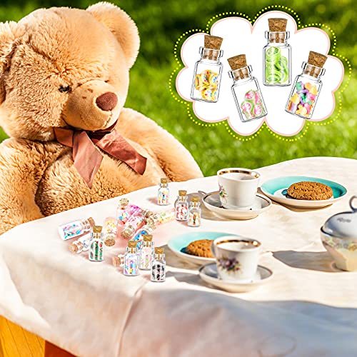 Sumind 50-Piece Miniature Food Jar Set: 1:12 Scale Resin Bottles with Candy & Fruit for Dollhouse Kitchen Decor