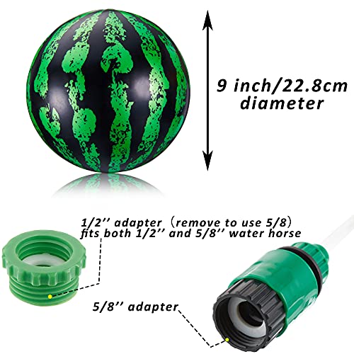 Sumind 9-Inch Underwater Pool Ball with Hose Adapter - Green and Black