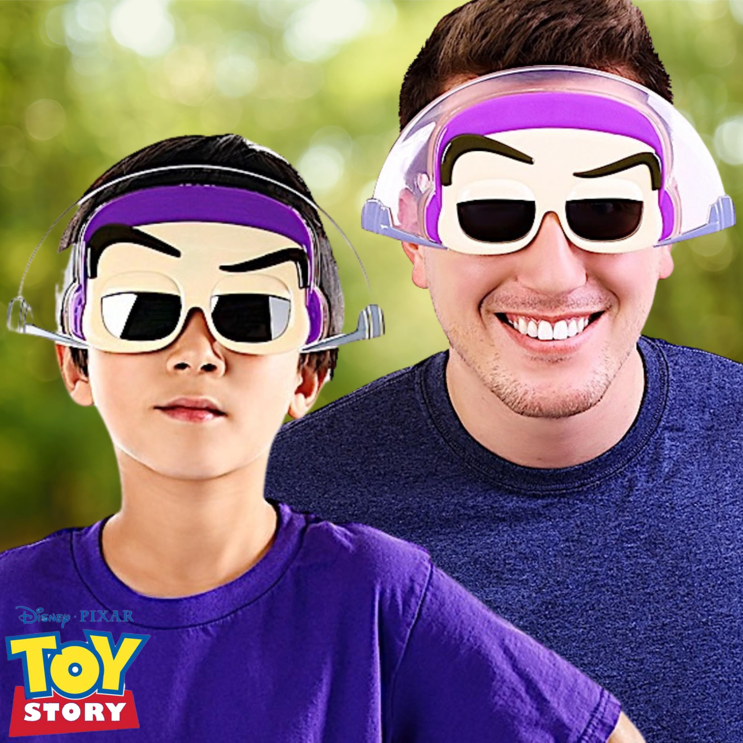 Sun-Staches Official Disney Toy Story Sunglasses – Woody, Buzz or Forky Costume Mask