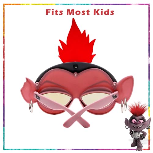 Sun-Staches Official Trolls Sunglasses - Poppy, Branch & Tiny Diamond | UV400 One Size