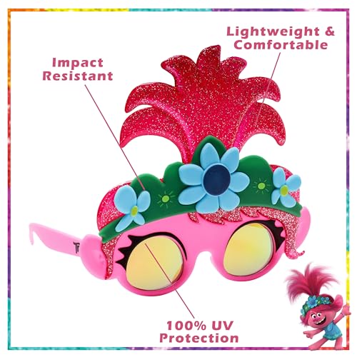 Sun-Staches Official Trolls Sunglasses – Poppy, Branch & Tiny Diamond Styles for Dress-Up Fun