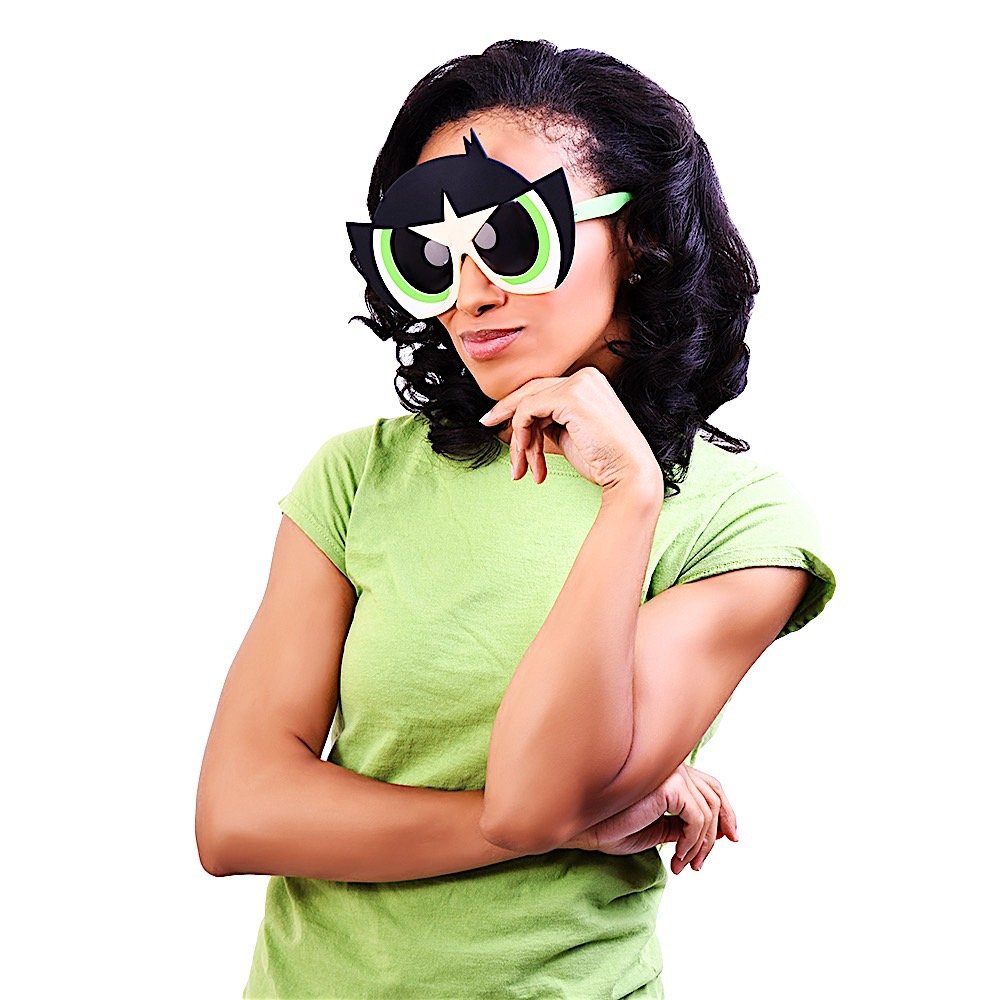 Sun-Staches Power Puff Girls Sunglasses – Bubbles, Blossom & Buttercup with UV400 Protection, One Size Fits Most