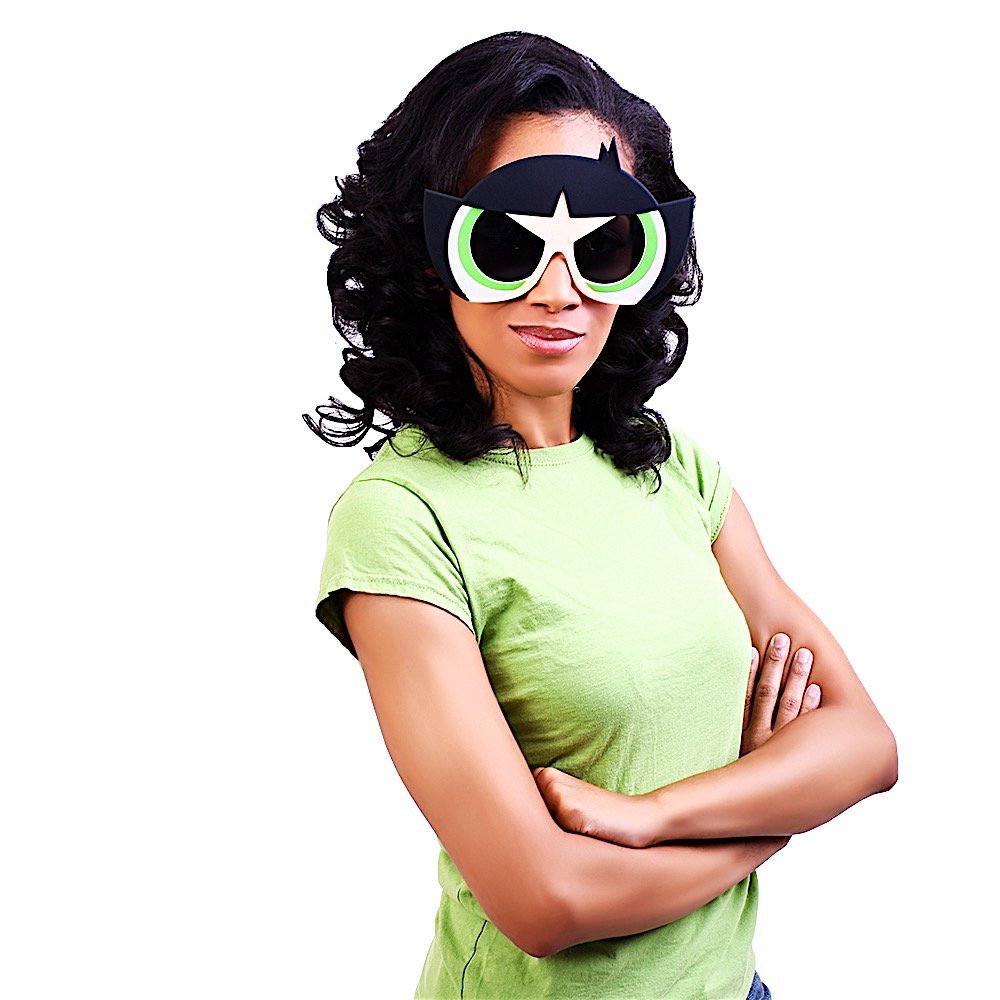 Sun-Staches Power Puff Girls Sunglasses – Bubbles, Blossom & Buttercup with UV400 Protection, One Size Fits Most