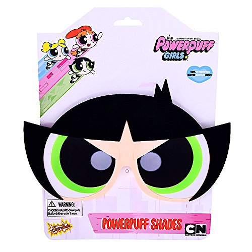 Sun-Staches Power Puff Girls Sunglasses – Bubbles, Blossom & Buttercup with UV400 Protection, One Size Fits Most
