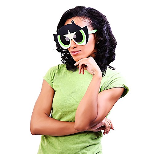 Sun-Staches Power Puff Girls Sunglasses – Bubbles, Blossom & Buttercup with UV400 Protection, One Size Fits Most