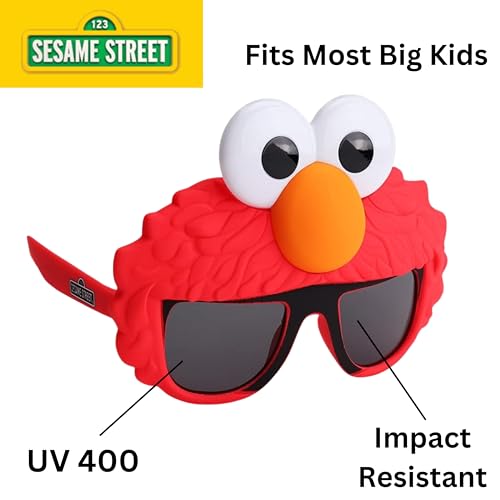 Sun-Staches Sesame Street Official Sunglasses – Cookie Monster, Elmo, or Abby for Kids