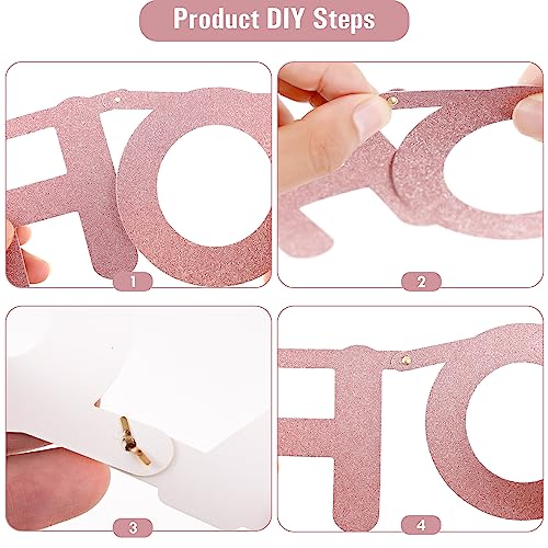 SUNBEAUTY 127-Piece Rosegold Glittery DIY Banner Kit – Customizable Letters & Symbols for Parties