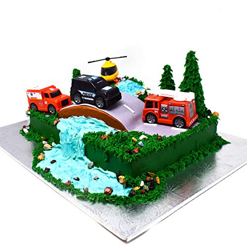 Sunny Days Entertainment Micro Mini City Rescue Vehicles Set – 5 Mini Cars with Soft Rubber Tires