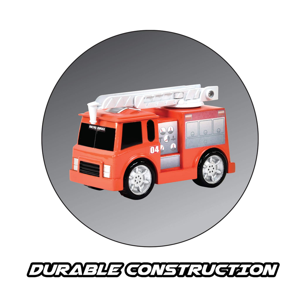 Sunny Days Entertainment Micro Mini City Rescue Vehicles Set – 5 Mini Cars with Soft Rubber Tires