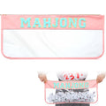 Sunnymove American Mahjong Bag – Empty Storage Case with Gold Zipper, Pink Blue, Holds 166 Tiles