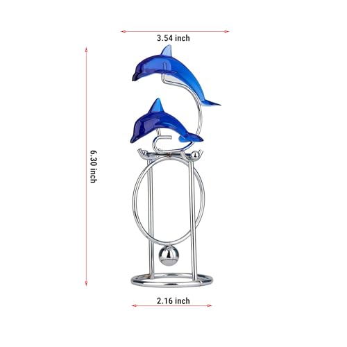 Sunnytech Dolphins Kinetic Art Desk Toy - Metal Balancing Sculpture for Relaxation