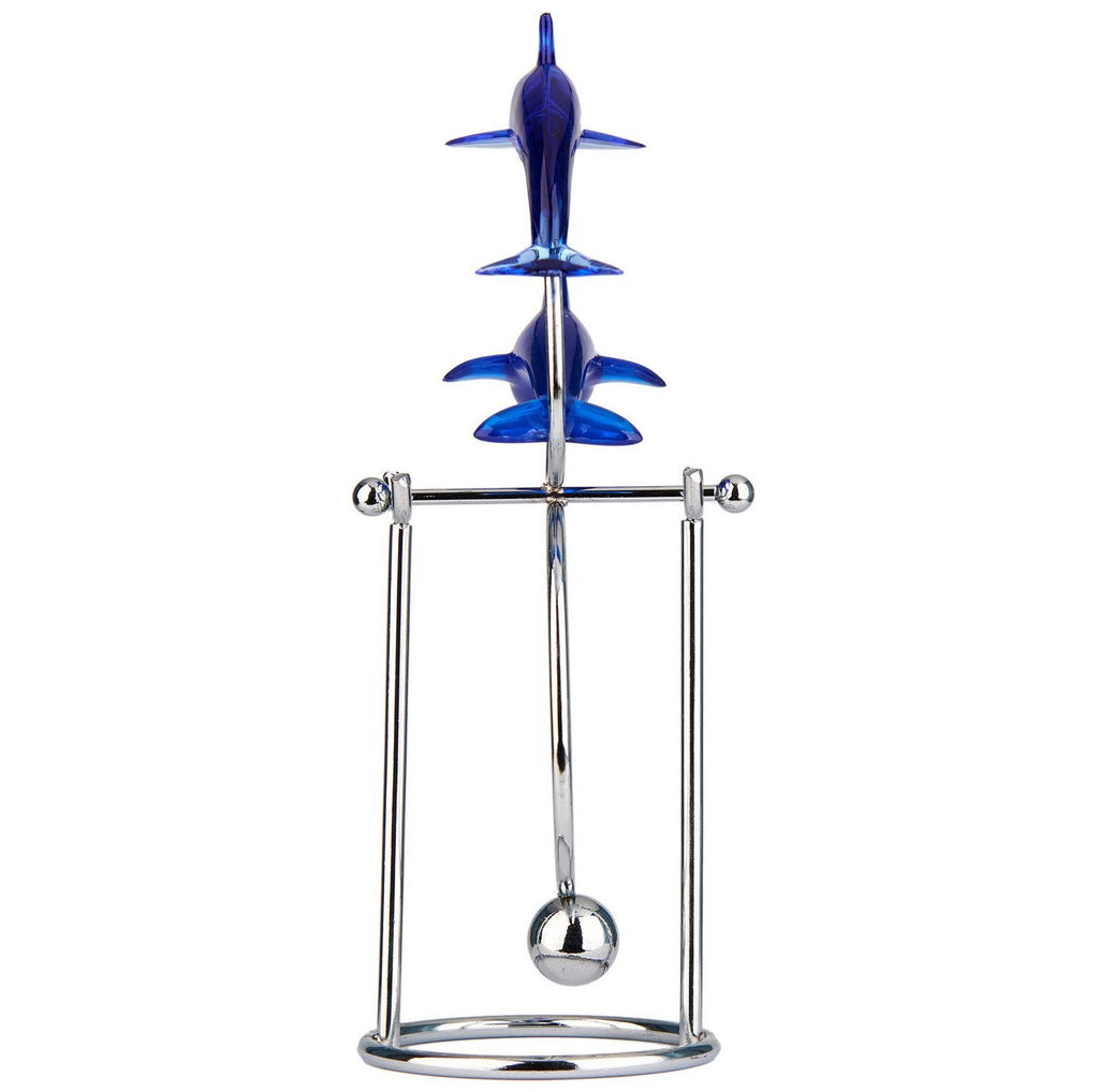 Sunnytech Dolphins Kinetic Art Desk Toy - Metal Balancing Sculpture for Relaxation