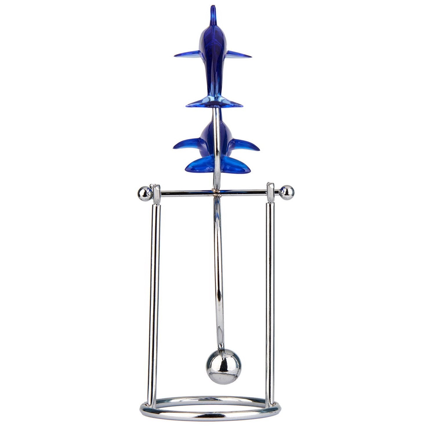 Sunnytech Dolphins Kinetic Art Desk Toy - Metal Balancing Sculpture for Relaxation