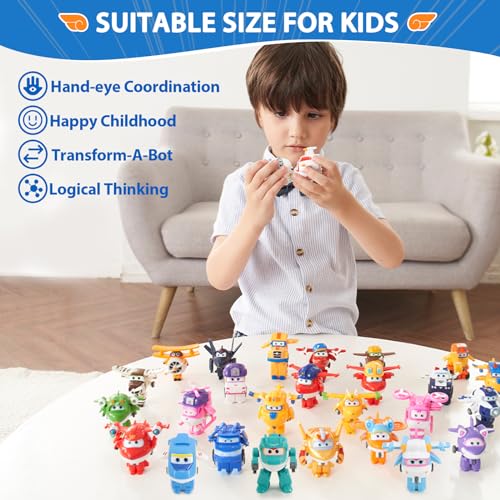 Super Wings Tino Transformable Robot & Plane Toy – 2-Inch Action Figure for Kids Ages 3-8