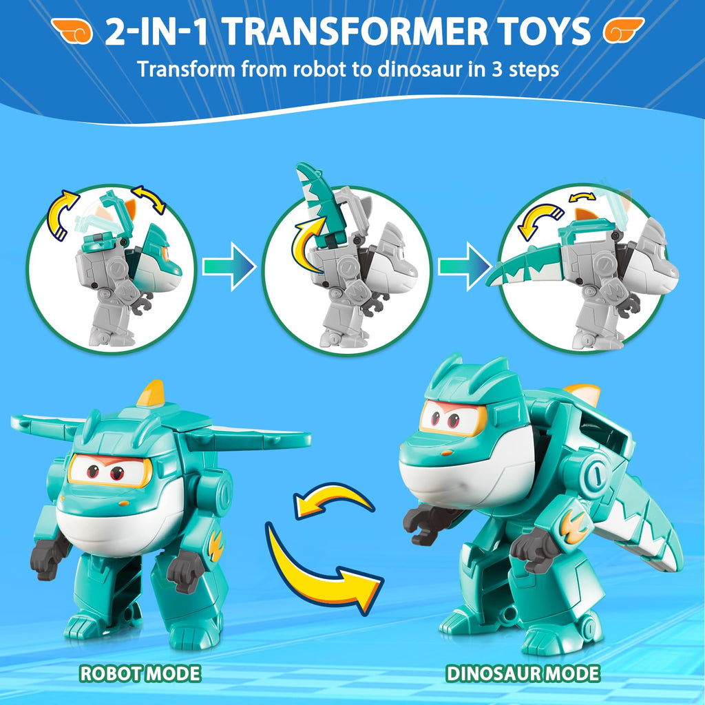 Super Wings Tino Transformable Robot & Plane Toy – 2-Inch Action Figure for Kids Ages 3-8