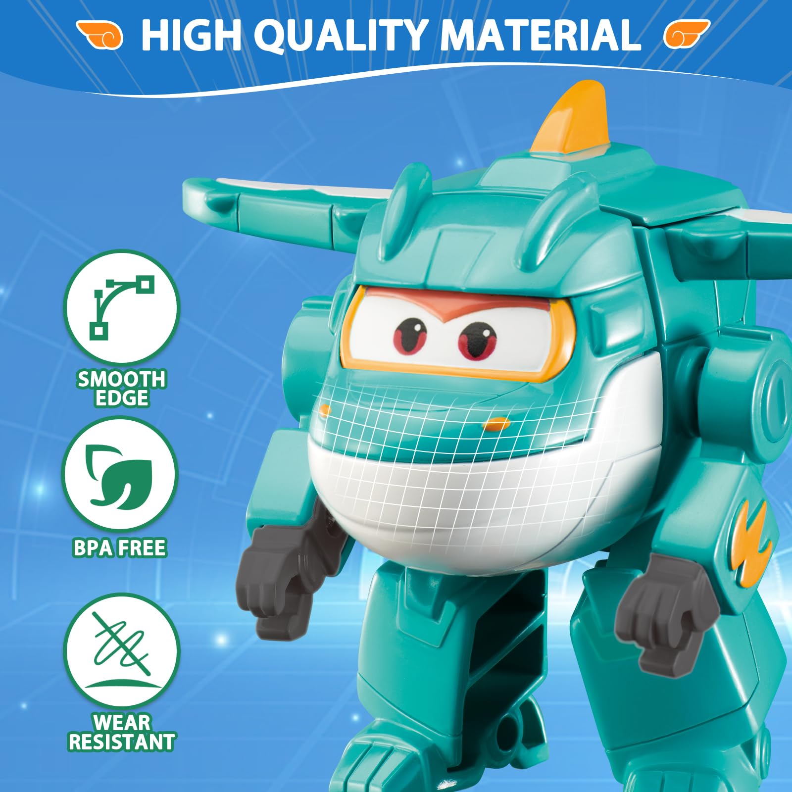 Super Wings Tino Transformable Robot & Plane Toy – 2-Inch Action Figure for Kids Ages 3-8