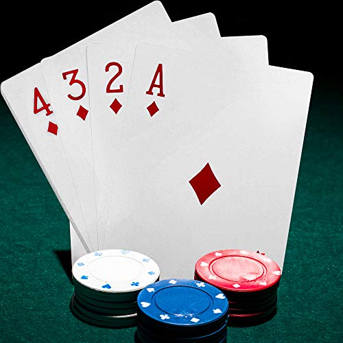 Super Z Outlet Giant Jumbo Playing Cards – 8.25 x 11.75 Inches – Full 52+2 Deck