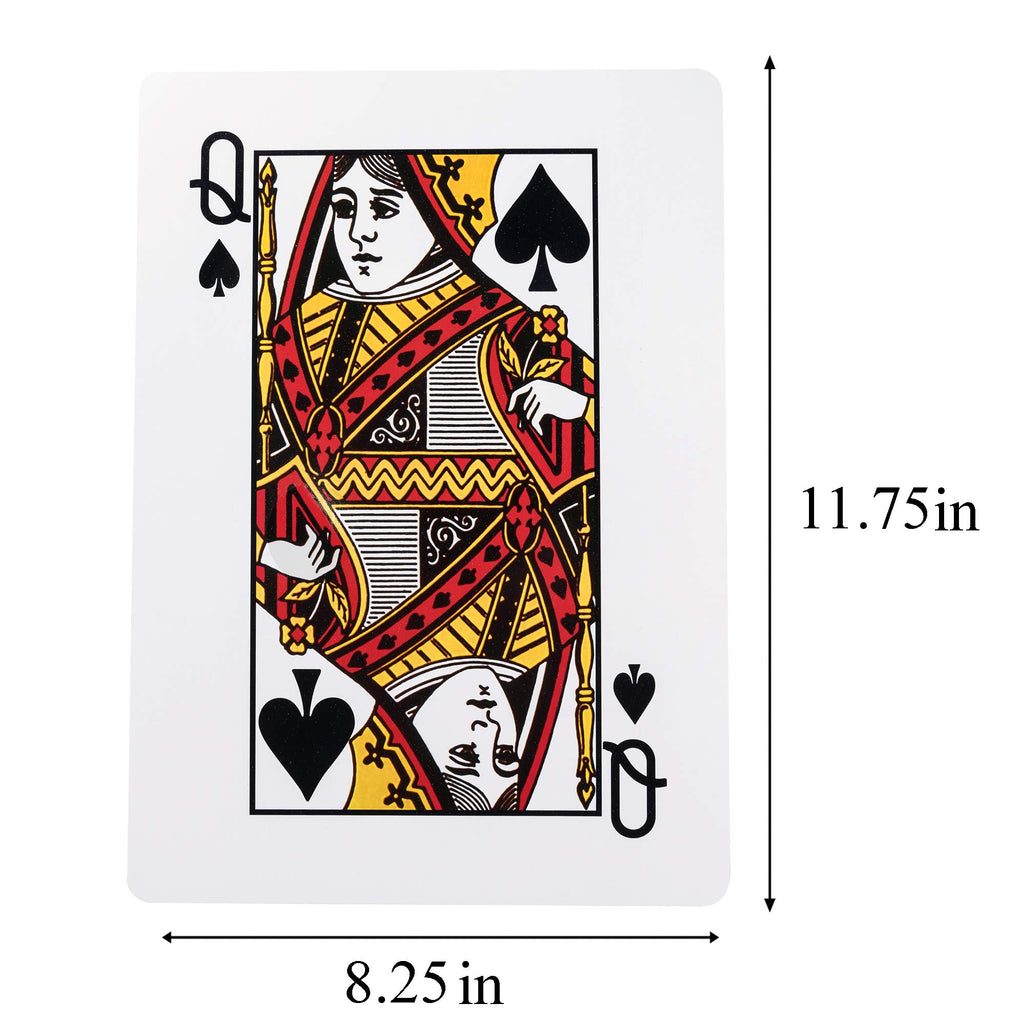 Super Z Outlet Giant Jumbo Playing Cards – 8.25 x 11.75 Inches – Full 52+2 Deck