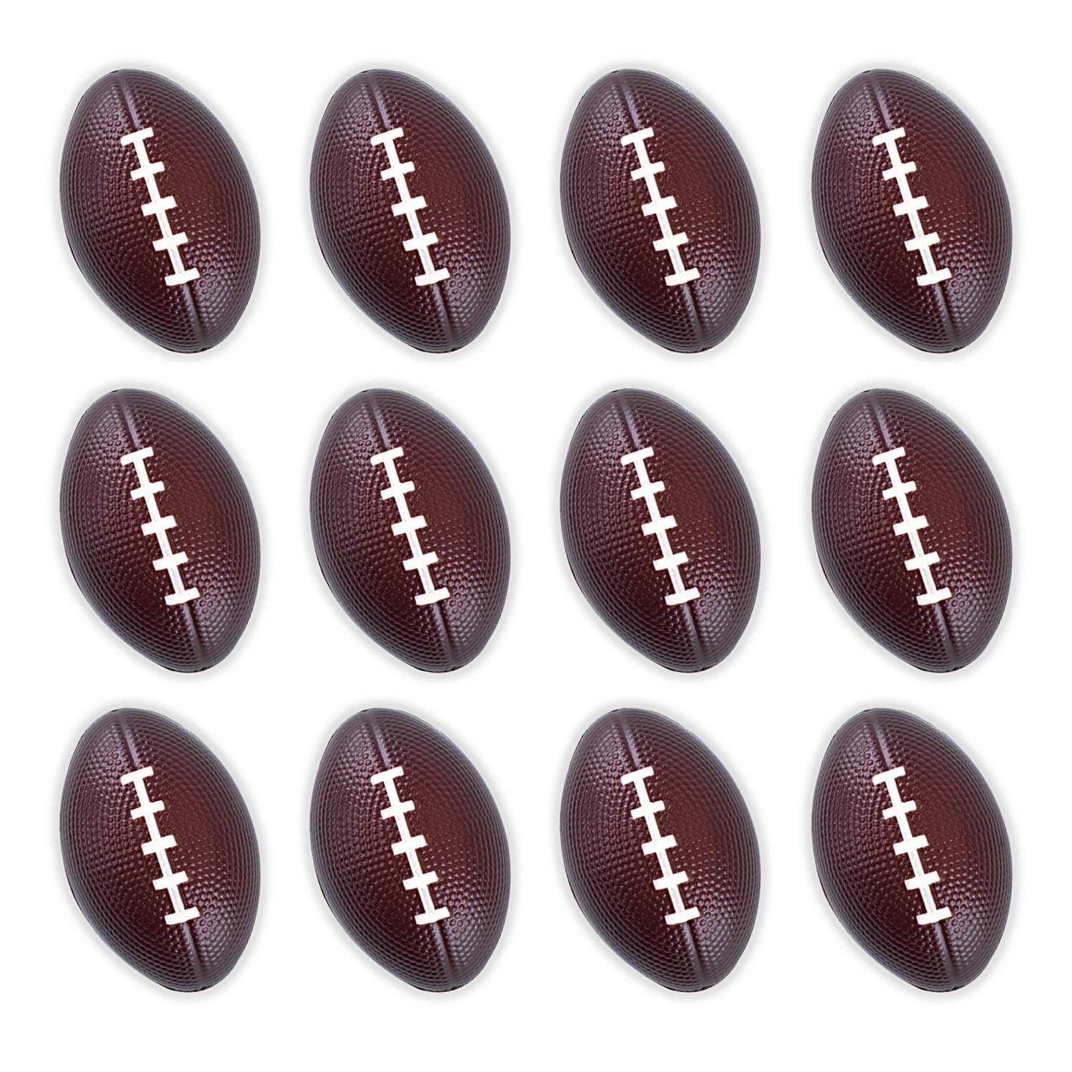 Super Z Outlet Mini Foam Sports Balls - Pack of 12 Assorted Soft Football, Baseball, Basketball, Soccer Balls for Kids and Adults