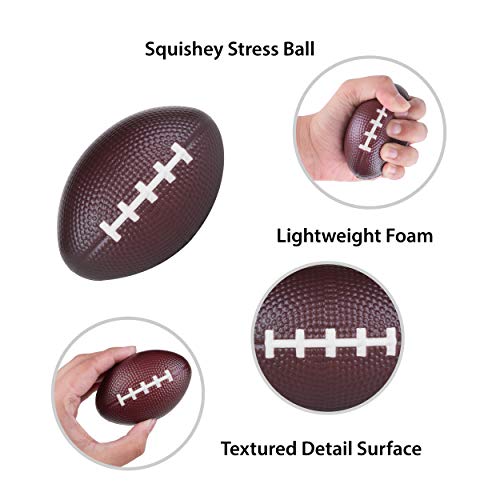 Super Z Outlet Mini Foam Sports Balls - Pack of 12 Assorted Soft Football, Baseball, Basketball, Soccer Balls for Kids and Adults