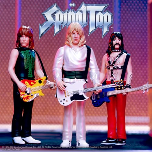 Super7 Spinal Tap Derek Smalls Action Figure – 3.75-Inch ReAction Figure with Blue Bass Guitar Accessory