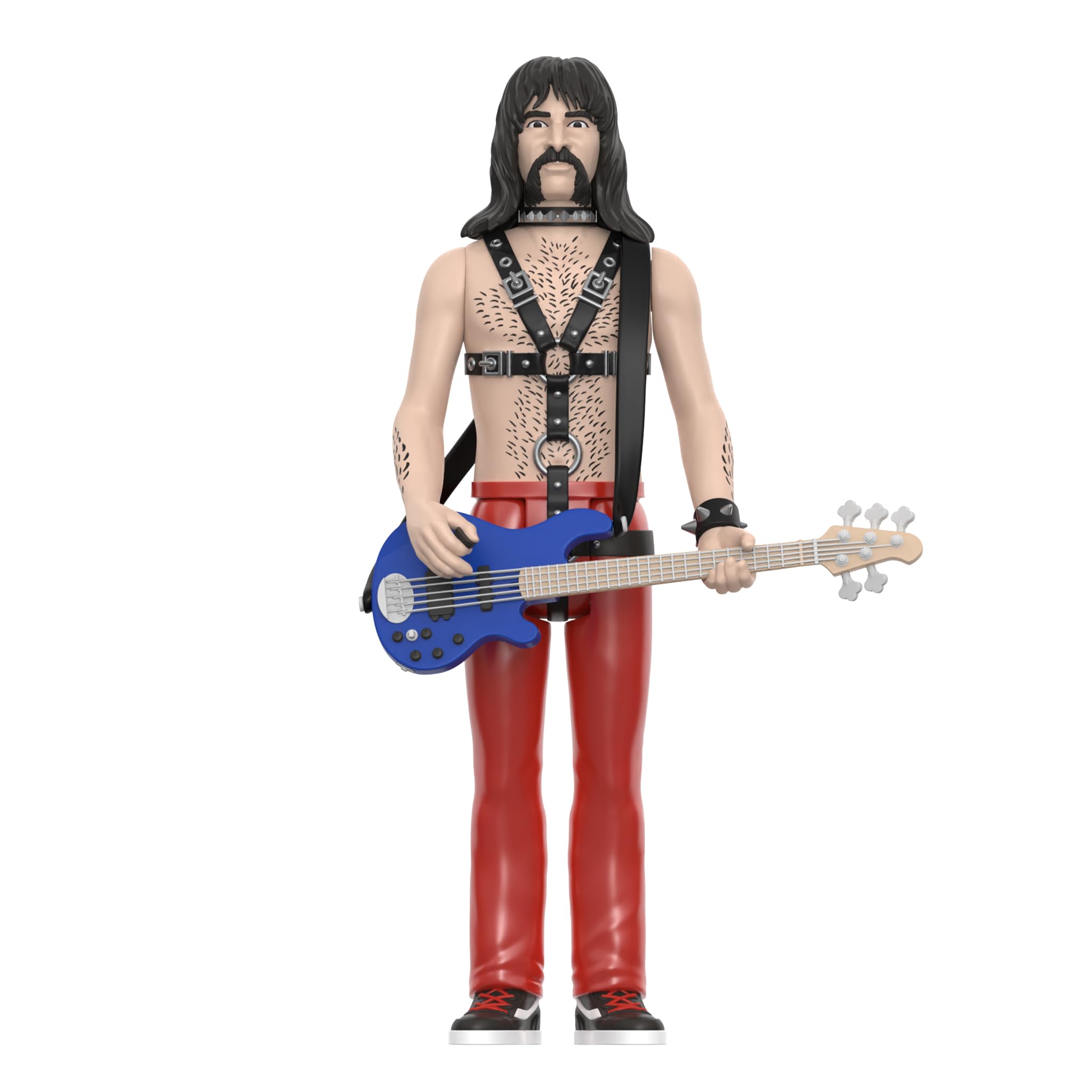 Super7 Spinal Tap Derek Smalls Action Figure – 3.75-Inch ReAction Figure with Blue Bass Guitar Accessory