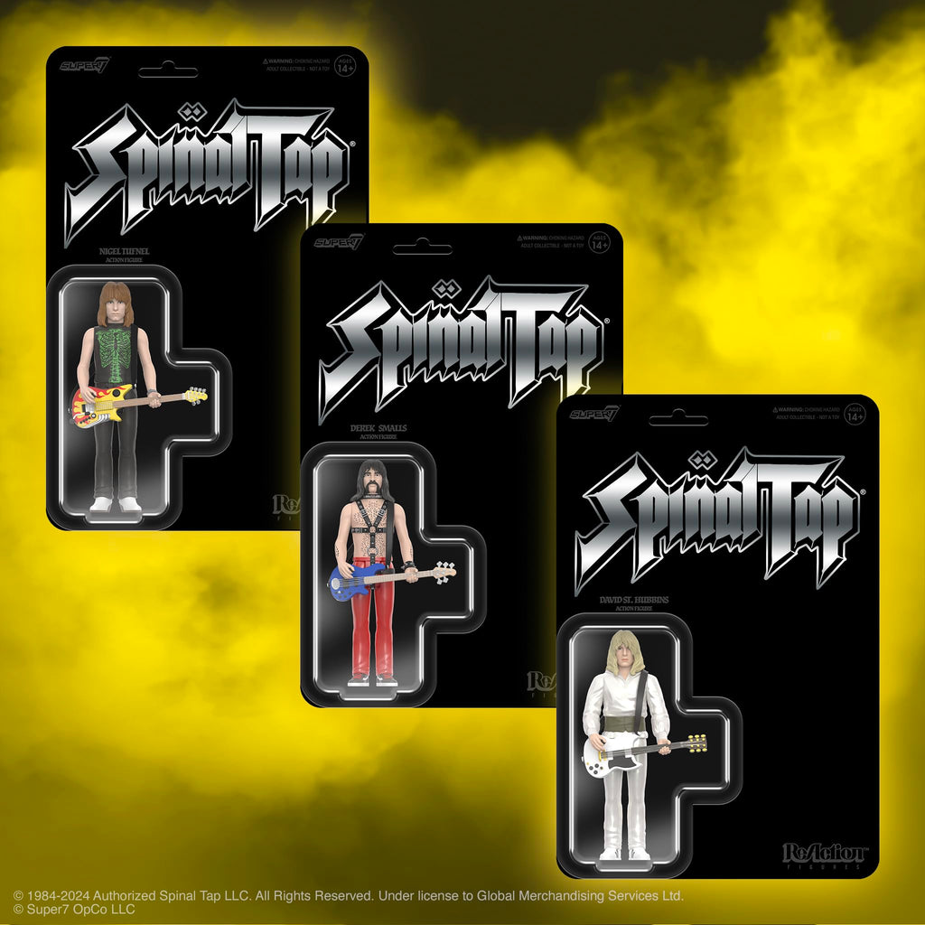 Super7 Spinal Tap Derek Smalls Action Figure – 3.75-Inch ReAction Figure with Blue Bass Guitar Accessory