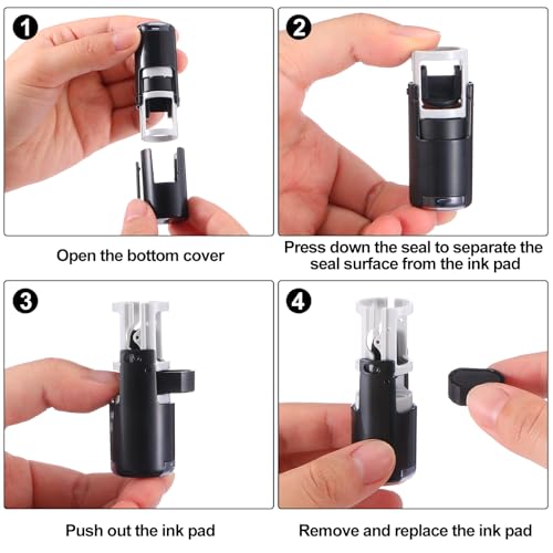 Supervitae 2-Pack Paw Print Stamps – Mini Black Self-Inking Stamper for Classroom Crafts and Party Favors