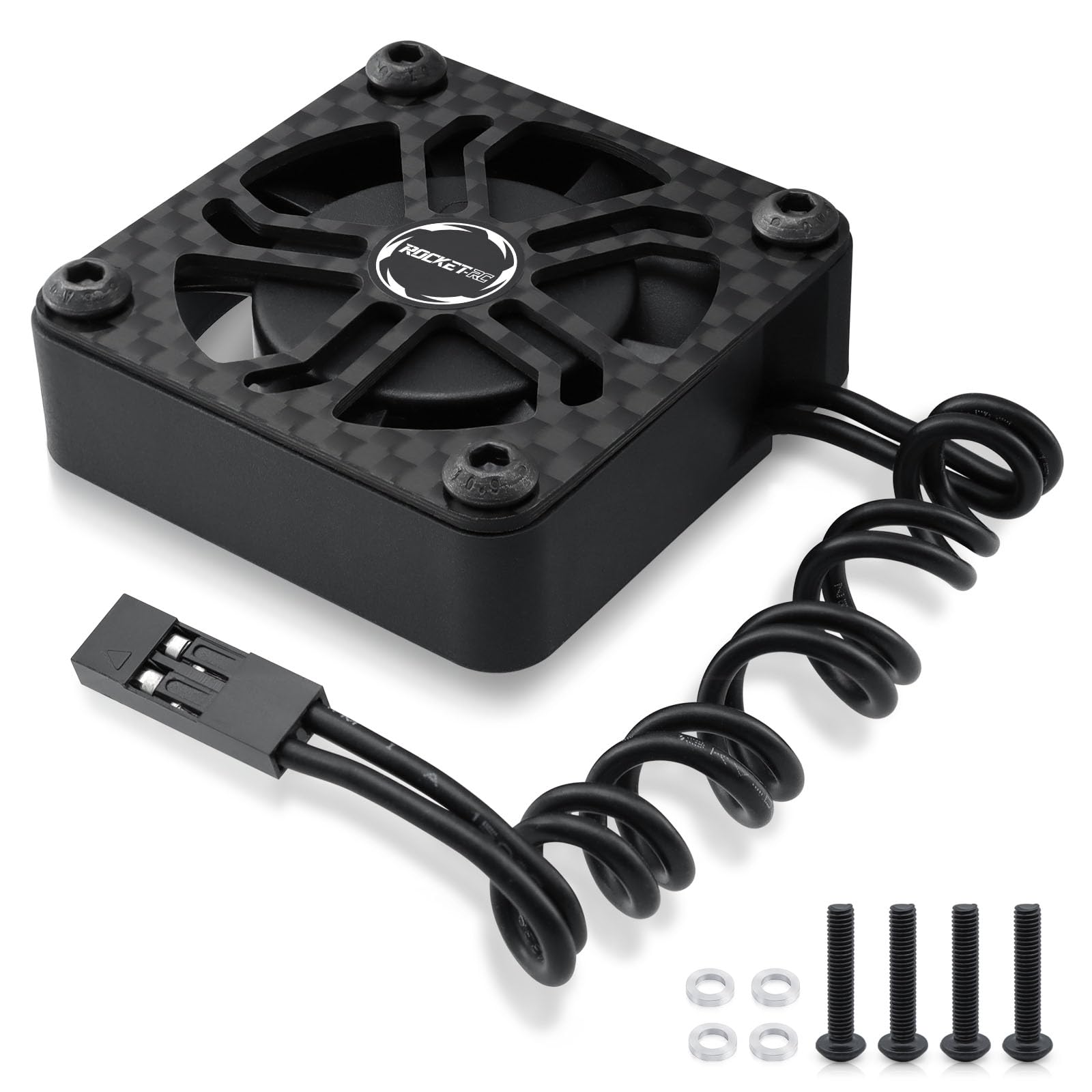 Surpass Hobby 40mm RC Cooling Fan - 16000 RPM High Speed Motor Fan for 1/8 1/10 RC Cars Trucks Truggies (Without Heatsink)