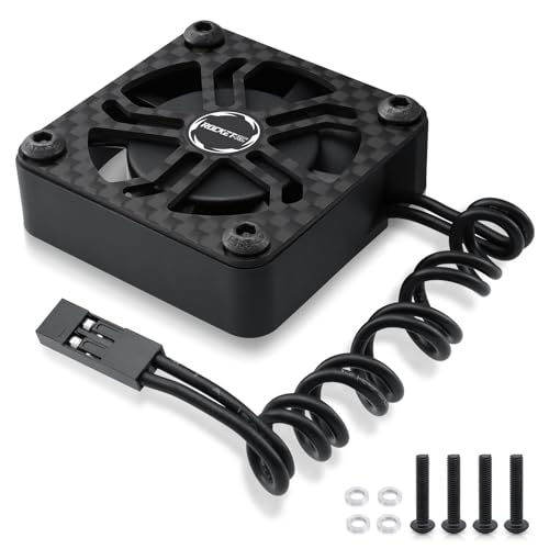Surpass Hobby 40mm RC Cooling Fan - 16000 RPM High Speed Motor Fan for 1/8 1/10 RC Cars Trucks Truggies (Without Heatsink)