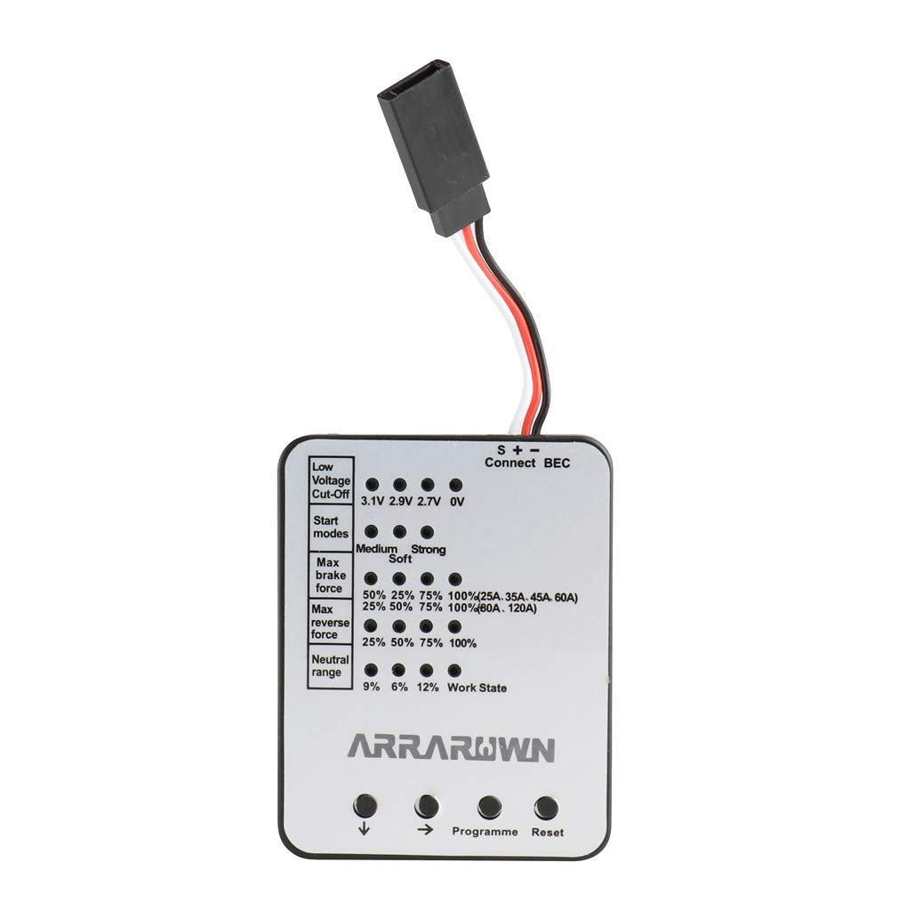 Surpass Hobby Programming Card - LED Program Box for Brushless ESC 25A-150A (White)