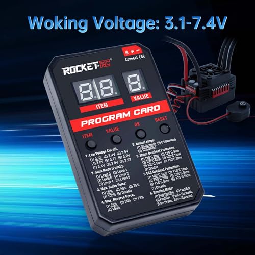 Surpass Hobby V2 ESC Programming Card – Compatible with Surpass Hobby & Rocket-RC Brushless ESCs (50A-110A)