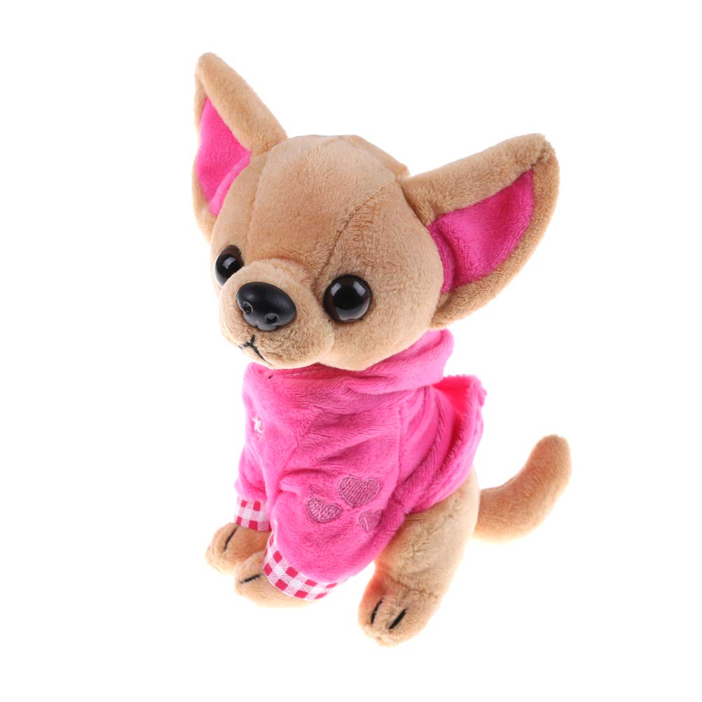 SUSHAFEN 17cm Stuffed Chihuahua Dog Plush Toy – Soft Mini Pillow for Kids and Dog Lovers