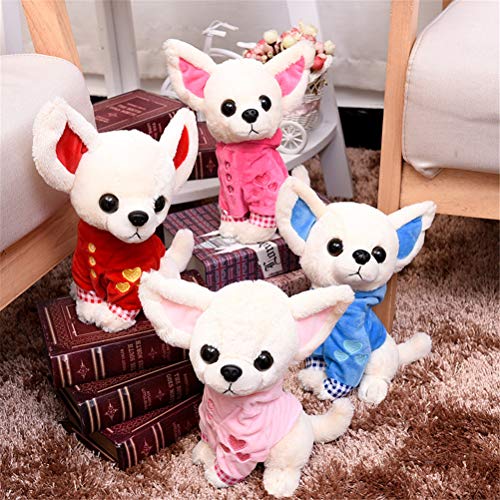 SUSHAFEN 17cm Stuffed Chihuahua Dog Plush Toy – Soft Mini Pillow for Kids and Dog Lovers