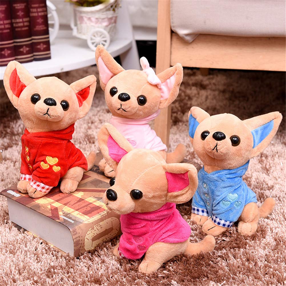 SUSHAFEN Stuffed Dog Plush Toy – 17cm Soft Chihuahua Pillow for Kids and Dog Lovers