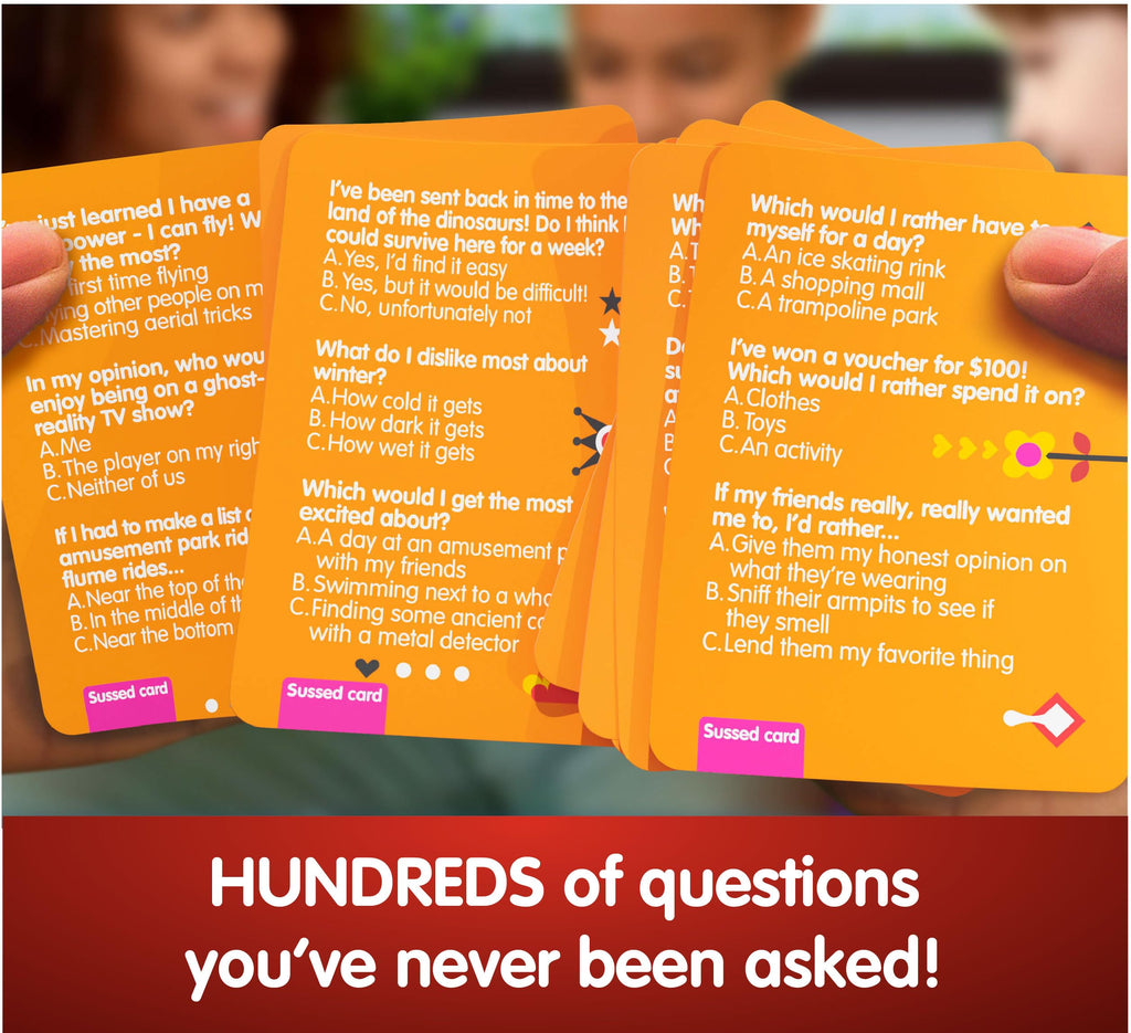 SUSSED What Would You Do? Social Card Game – 230+ Questions & 693 Answers, 3 Ways to Play, Ages 7+